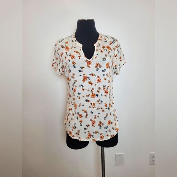 Floral Corset Pullover Blouse Lace Indie Festival Bohemian Summer Junior's XL - Picture 1 of 9